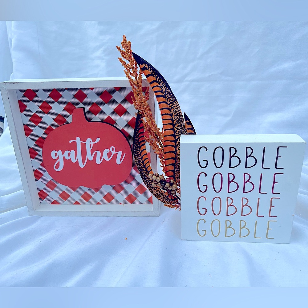 Thanksgiving Plaque Decorations